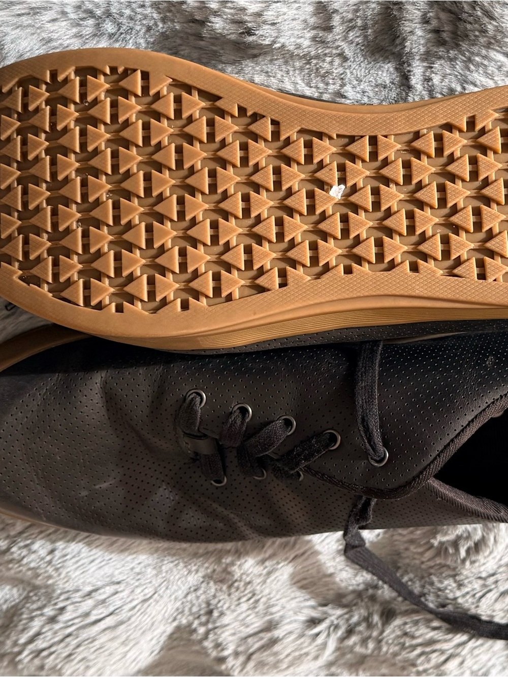 NOBULL Men's Black Perforated Casual Sneakers with Gum Sole